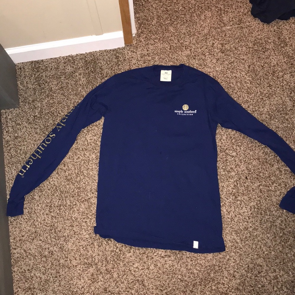 Simply Southern Dark Blue Long Sleeve Shirt